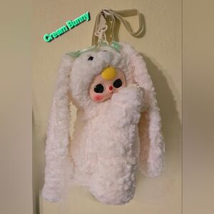 NWT Baby Three Hugging Baby Backpack Cream Bunny Boba Eyes